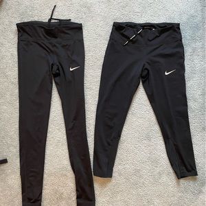 2 pairs of Nike running leggings. (SIZE SMALL)